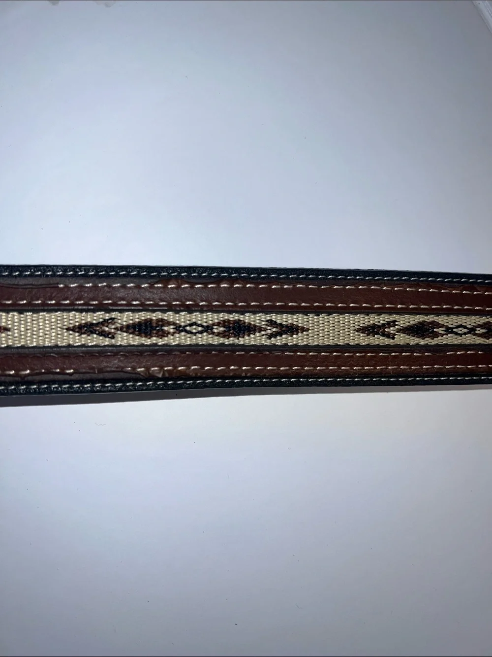 Nocona Black Leather Belt with Brown Accent